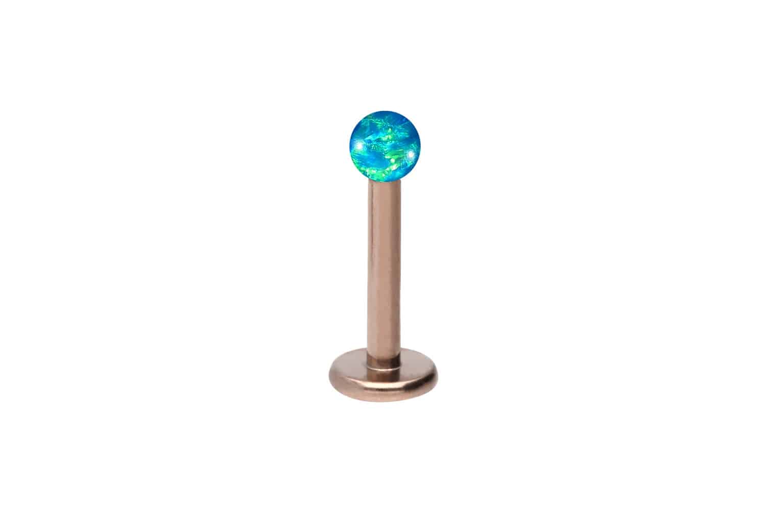 Titan Labret Piercing SYNTHETISCHER OPAL